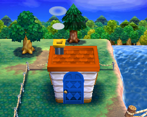 Default exterior of Anabelle's house in Animal Crossing: Happy Home Designer