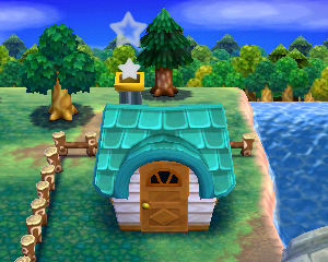 Default exterior of Marshal's house in Animal Crossing: Happy Home Designer