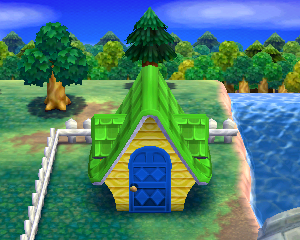 Default exterior of Midge's house in Animal Crossing: Happy Home Designer