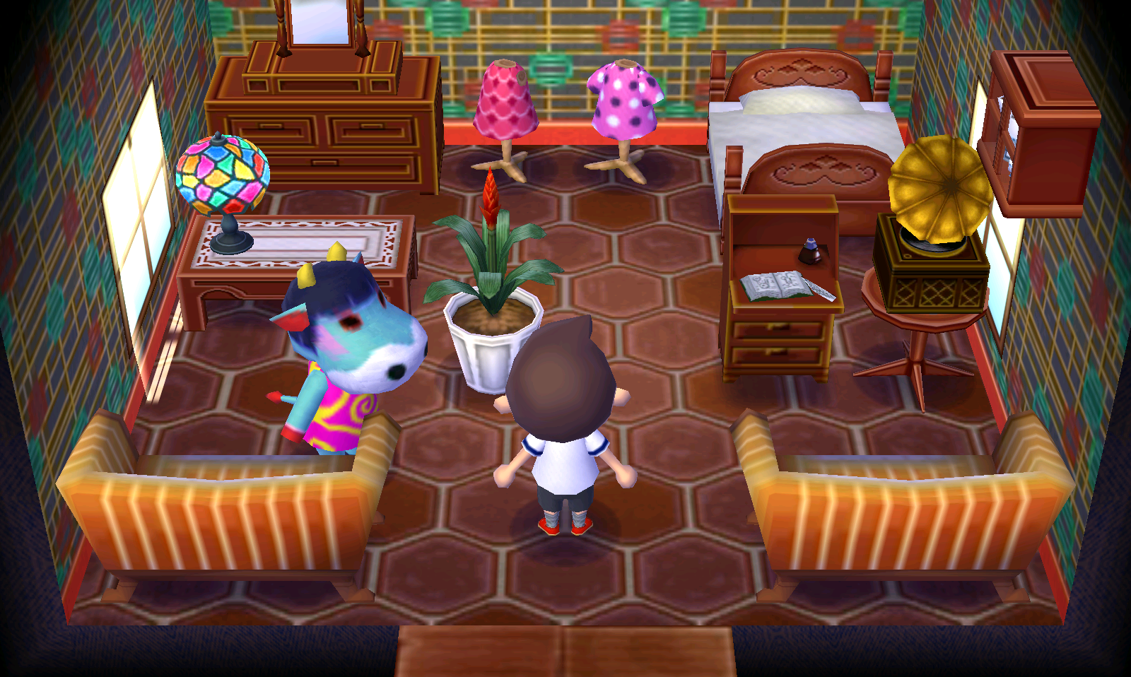 Interior of Naomi's house in Animal Crossing: New Leaf