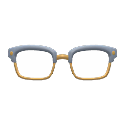Squared Browline Glasses (Gray) NH Icon.png