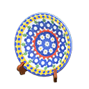 Decorative Plate (Brown - Colorful Floral Design) NH Icon.png