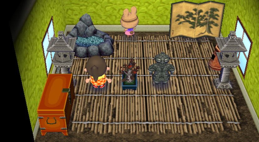 Interior of Coco's house in Animal Crossing: City Folk