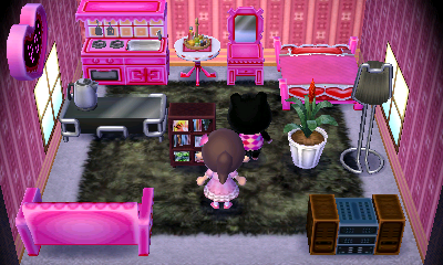 Interior of Agnes's house in Animal Crossing: New Leaf