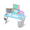 Gaming Desk (Light Blue - First-Person Game) NH Icon.png