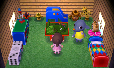 Interior of Dizzy's house in Animal Crossing: New Leaf