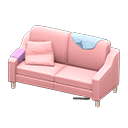 Sloppy Sofa (Pink - Light Blue) NH Icon.png