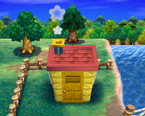 Default exterior of Freya's house in Animal Crossing: Happy Home Designer