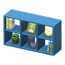 Open Wooden Shelves (Blue - Forest Photo) NH Icon.png