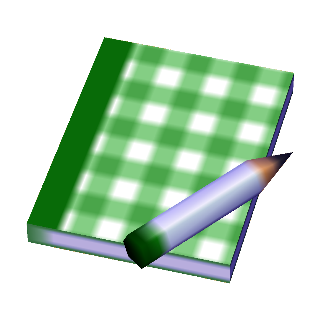 green plaid pad