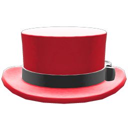 絲質禮帽 (紅色)