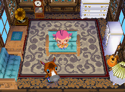 Interior of Elmer's house in Animal Crossing: Wild World