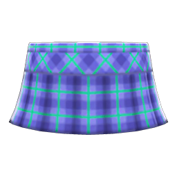 Checkered School Skirt's Blue variant