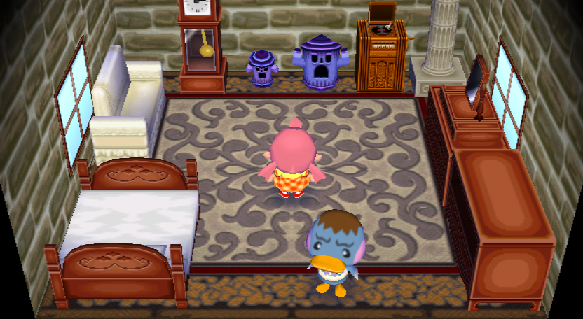 Interior of Pate's house in Animal Crossing: City Folk