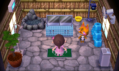 Interior of Tabby's house in Animal Crossing: New Leaf