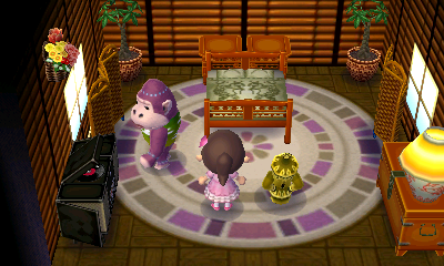 Interior of Violet's house in Animal Crossing: New Leaf