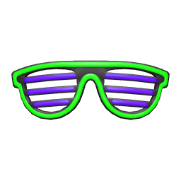 Neonbrille (Limettengrün & Lila)
