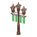 street lamp with banners