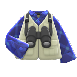 Vest with binoculars