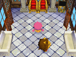 Interior of Elvis's house in Animal Crossing: Wild World