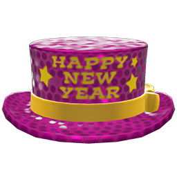 New Year's silk hat's Pink variant
