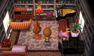 Interior of Velma's house in Animal Crossing: New Leaf