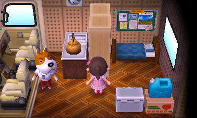 Interior of Copper's RV in Animal Crossing: New Leaf