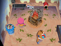 Interior of Boone's house in Animal Crossing: Wild World