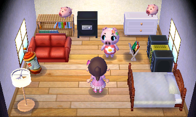 Interior of Gala's house in Animal Crossing: New Leaf