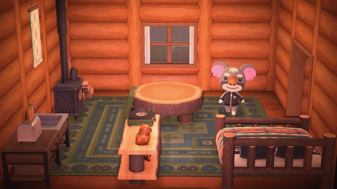 Interior of Gonzo's house in Animal Crossing: New Horizons