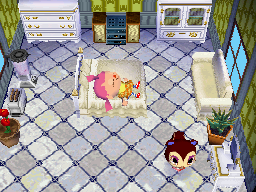 Interior of Pecan's house in Animal Crossing: Wild World