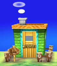 Exterior of Savannah's house in Animal Crossing: New Leaf