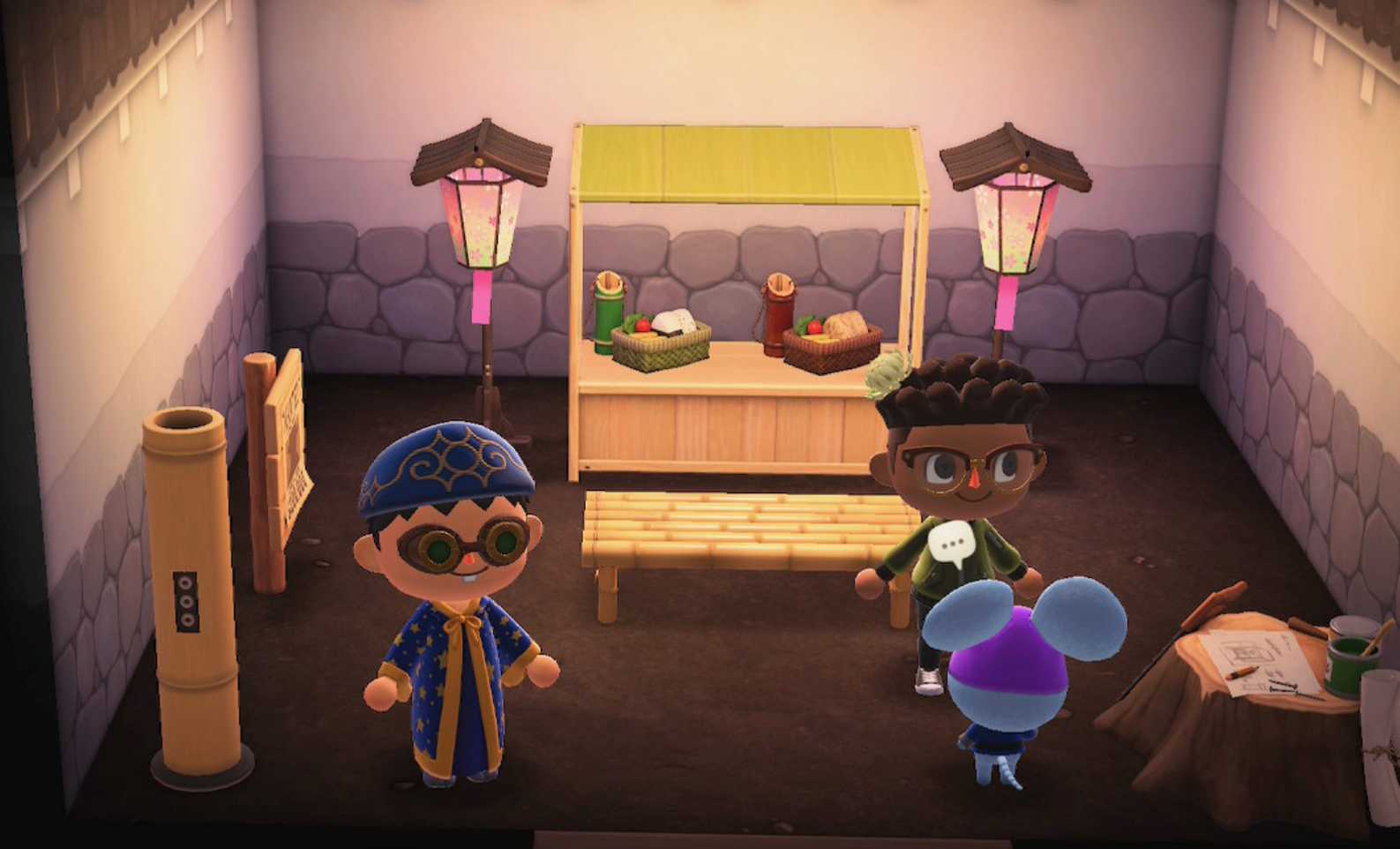 Interior of Rizzo's house in Animal Crossing: New Horizons