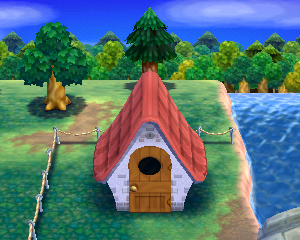 Default exterior of Marcie's house in Animal Crossing: Happy Home Designer