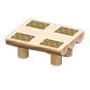 Log Dining Table (White Wood - Bears) NH Icon.png