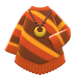 Poncho-Style Sweater (Orange) NH Icon.png