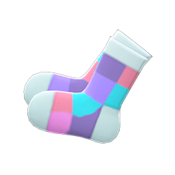 color-blocked socks