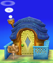 Exterior of Derwin's house in Animal Crossing: New Leaf