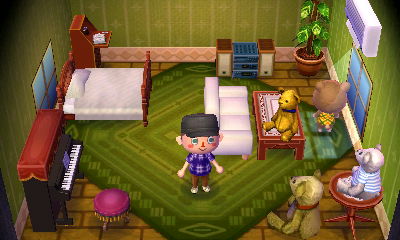 Interior of Maple's house in Animal Crossing: New Leaf