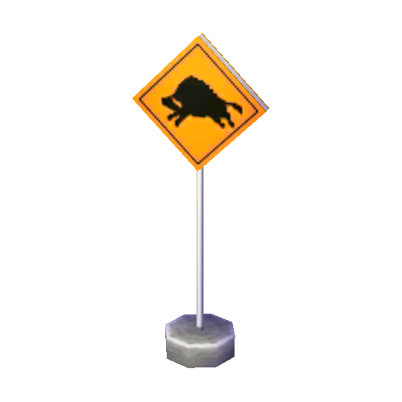 wet-road sign