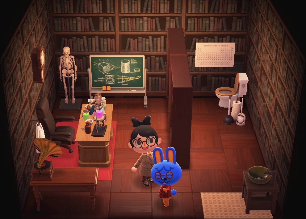 Interior of Doc's house in Animal Crossing: New Horizons