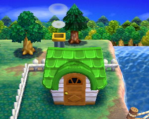 Default exterior of Drake's house in Animal Crossing: Happy Home Designer