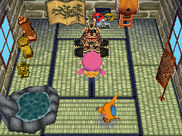 Interior of Limberg's house in Animal Crossing: Wild World
