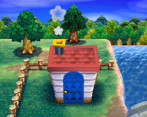 Default exterior of Penelope's house in Animal Crossing: Happy Home Designer