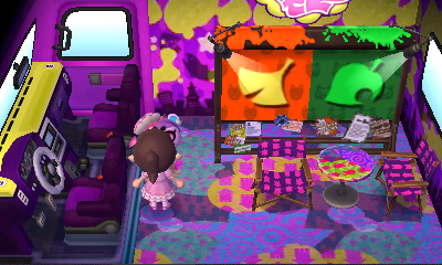 Interior of Cece's RV in Animal Crossing: New Leaf