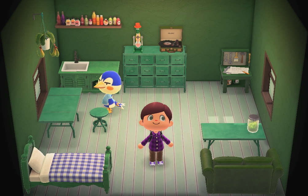 Interior of Ace's house in Animal Crossing: New Horizons