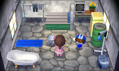 Interior of Agent S's house in Animal Crossing: New Leaf