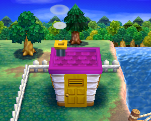 Default exterior of Rod's house in Animal Crossing: Happy Home Designer