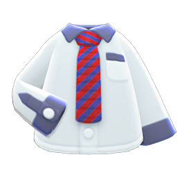 Work Shirt (Red-Striped Necktie) NH Icon.png