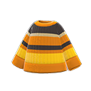 Colorful Striped Sweater (Orange, Yellow & Black) NH Storage Icon.png